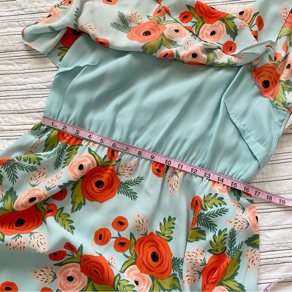 Anthropologie Paper Crown + Rifle Paper Co. Poppy Field Dress RARE size Large - Picture 9 of 11